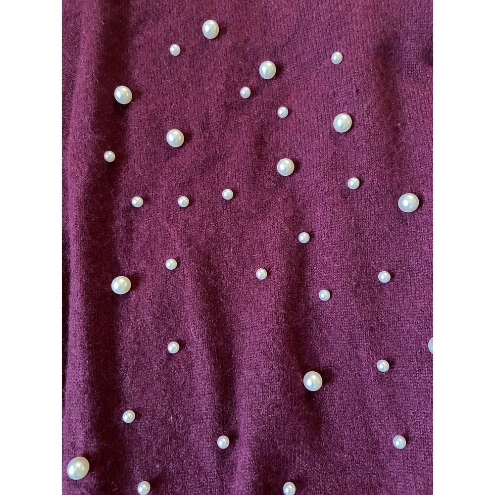 Cashmere Luxury Womens/Teen Soft Faux Pearl Cardigan Size Small Timeless - Picture 8 of 9